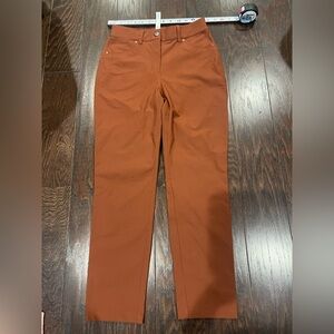 Lululemon City Sleek 5 Pocket 7/8 Pant Dark Terracotta Brown Warpstream Size 4
